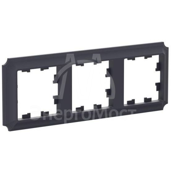 Рамка 3-пост. AtlasDesign Antique универс. карбон SE ATN101003