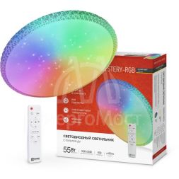 Светильник светодиодный COMFORT MYSTERY-RGB 55Вт 230В 3000-6500К 4400лм 400х70мм с пультом ДУ IN HOME 4690612044620