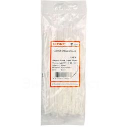 Хомут кабельный 2.6х160 полиамид бел. (уп.100шт) DKC 25206