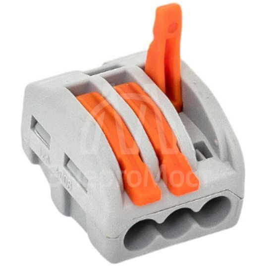 Клемма СМК-413 с рычагом 3 отверстия 0.08-2.5кв.мм (уп.100шт.) PROxima EKF plc-smk-413