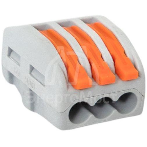 Клемма СМК-413 с рычагом 3 отверстия 0.08-2.5кв.мм (уп.100шт.) PROxima EKF plc-smk-413