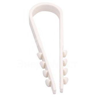 Дюбель-хомут 5-10 для круглого кабеля бел. (уп.100шт) Rexant 07-4501