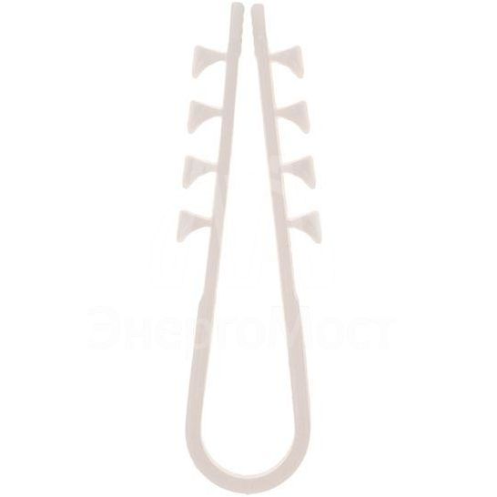 Дюбель-хомут 5-10 для круглого кабеля бел. (уп.100шт) Rexant 07-4501