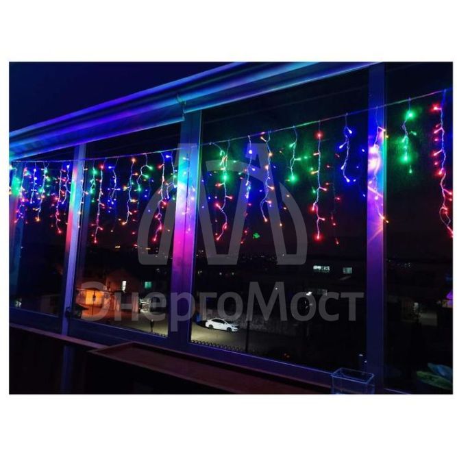 Гирлянда Занавес 200LED провод 3м IP20 мультиколор с контроллером Космос KOC_CUR200LED_RGB