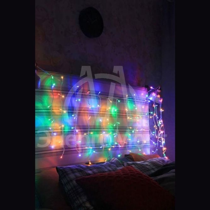 Гирлянда Занавес 200LED провод 3м IP20 мультиколор с контроллером Космос KOC_CUR200LED_RGB