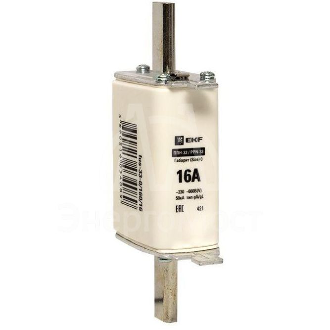 Вставка плавкая ППН-33 160/16А габарит 0 PROxima EKF fus-33-0/160/16