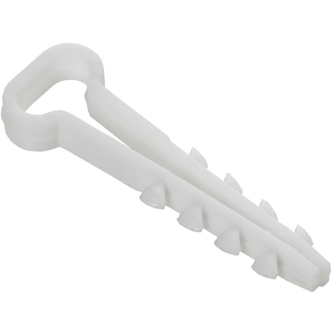 Дюбель-хомут 10х5мм для плоского кабеля нейлон бел. (уп.100шт) GENERICA UDH14-10-05-100-K01-G