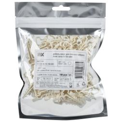 Дюбель-хомут 6х14мм для плоского кабеля нейлон бел. (уп.100шт) IEK UDH14-06-14-100-K01