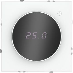 Терморегулятор электронный S70 с индикацией и датчиком для теплого пола механизм бел. матов. Voltum VLS070102