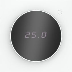 Терморегулятор электронный S70 с индикацией и датчиком для теплого пола механизм бел. матов. Voltum VLS070102