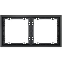 Рамка 2-м S70 пластик. графит Voltum VLS100207