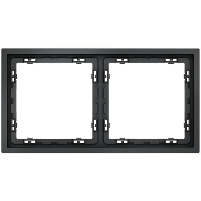 Рамка 2-м S70 пластик. графит Voltum VLS100207