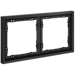 Рамка 2-м S70 пластик. графит Voltum VLS100207