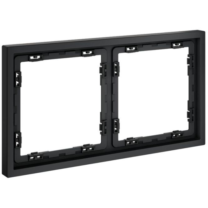 Рамка 2-м S70 пластик. графит Voltum VLS100207