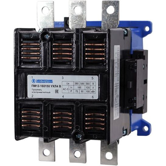 Пускатель магнитный ПМ 12-160150 УХЛ4 В 380В/50Гц 2з+2р 160А Электротехник ET502583