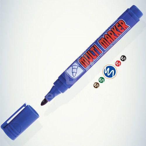 Маркер перманентный &amp;quot;Multi Marker&amp;quot; пулевидный 3мм син. Crown Б0048240