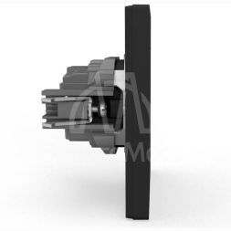 Розетка 1-м СП Pixel 16А IP20 с заземл. защ. шторки в сборе карбон TOKOV ELECTRIC TKE-PX-R1FZSF-C14