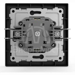 Розетка 1-м СП Pixel 16А IP20 с заземл. защ. шторки в сборе карбон TOKOV ELECTRIC TKE-PX-R1FZSF-C14