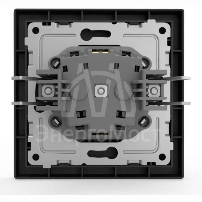 Розетка 1-м СП Pixel 16А IP20 с заземл. защ. шторки в сборе карбон TOKOV ELECTRIC TKE-PX-R1FZSF-C14