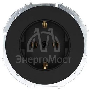 Розетка 1-м OSEN IP20 16А с заземл. ПБТ механизм черн. бархат LEZARD 743-4288-122B