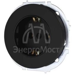Розетка 1-м OSEN IP20 16А с заземл. ПБТ механизм черн. бархат LEZARD 743-4288-122B