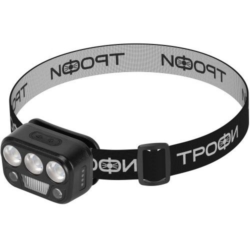 Фонарь светодиодный налобный GA-105 аккумуляторный 3+3+3Вт сенсорное управление 5 режимов Трофи Б0069572