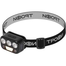 Фонарь светодиодный налобный GA-105 аккумуляторный 3+3+3Вт сенсорное управление 5 режимов Трофи Б0069572