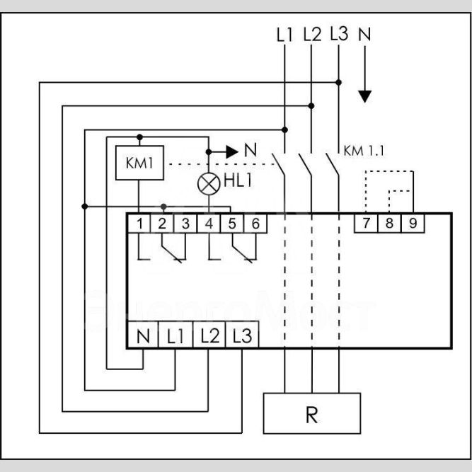 Ограничитель мощности ОМ-630 3ф 5-50кВт многофункц. подключение приоритетной и неприоритетной нагрузок F&amp;amp;F EA03.001.007