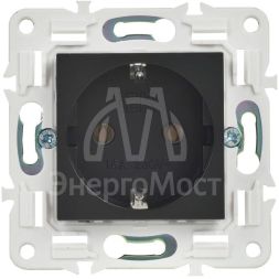 Розетка SKANDY 16А с заземл. без защ. шторок SK-R05Bl черн. IEK SK-R11-16-K02