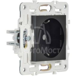 Розетка SKANDY 16А с заземл. без защ. шторок SK-R05Bl черн. IEK SK-R11-16-K02