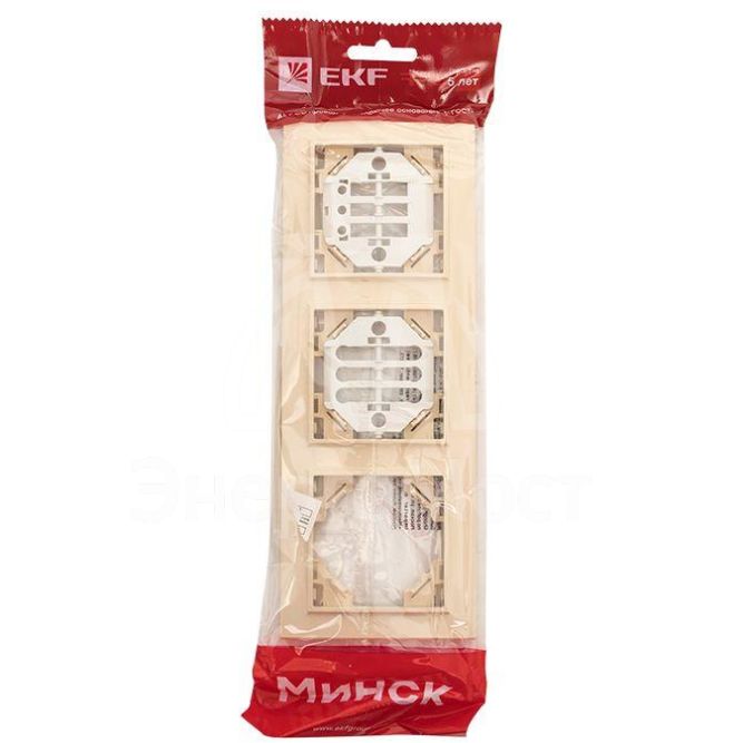 Рамка 3-м Минск горизонтальная беж. EKF ERM-G-303-20