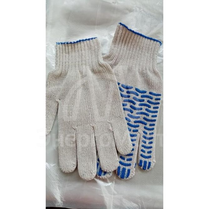 Перчатки х/б с ПВХ Люкс 50г ВОЛНА ЛЮКС-50-В