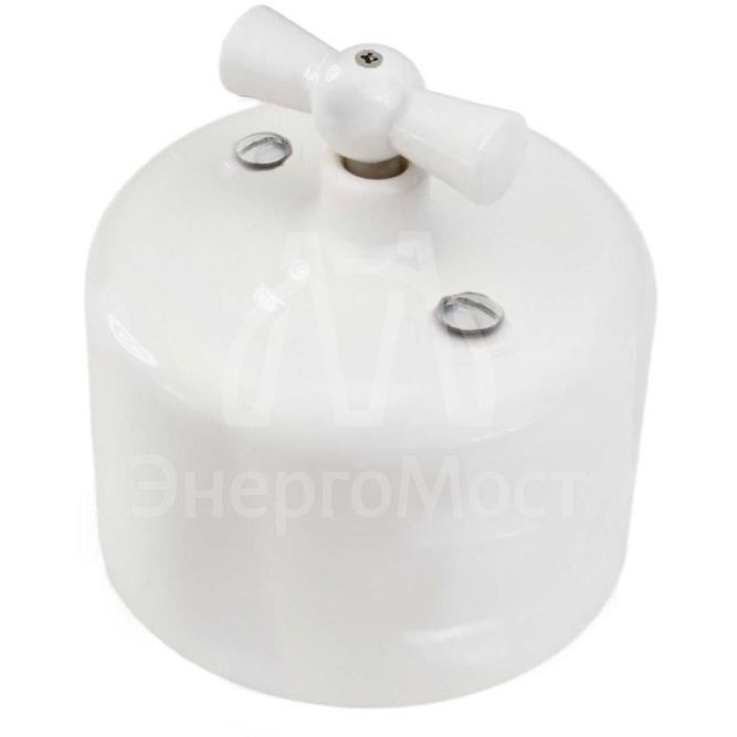 Выключатель проходной 1кл. R керамика бел. Bironi R1-211-01