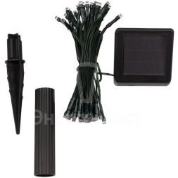 Светильник светодиодный Каскад Летний Дождь 6.9м IP65 садовый с выносной солнечн. панелью 2м и аккумулятором холод. бел. Lamper 602-249