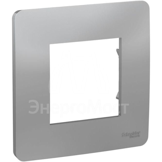 Рамка 1-м UNICA STUDIO алюм. SchE NU200230