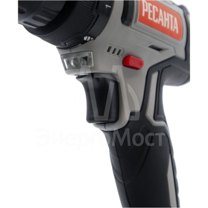 Дрель-шуруповерт аккумуляторная Ресанта ДА-20-2ЛК (2,0 А/ч)