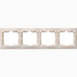 Рамка 4-м КВАРТА РГ-4-ККм горизонт. крем. IEK EMK40-K33-DM