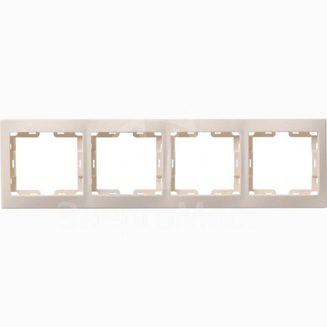 Рамка 4-м КВАРТА РГ-4-ККм горизонт. крем. IEK EMK40-K33-DM