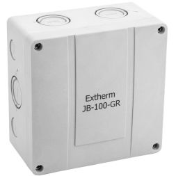 Коробка распределительная 140х140х76мм IP66 в комплекте с клеммным рядом 10х10кв.мм 76А сер. Extherm JB-100-GR