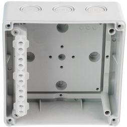 Коробка распределительная 140х140х76мм IP66 в комплекте с клеммным рядом 10х10кв.мм 76А сер. Extherm JB-100-GR