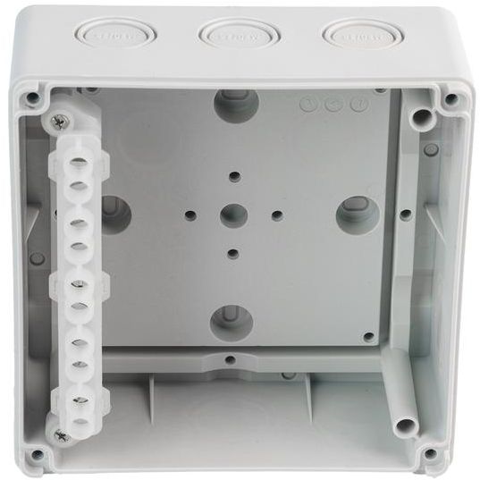 Коробка распределительная 140х140х76мм IP66 в комплекте с клеммным рядом 10х10кв.мм 76А сер. Extherm JB-100-GR