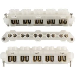 Коробка распределительная 140х140х76мм IP66 в комплекте с клеммным рядом 10х10кв.мм 76А сер. Extherm JB-100-GR