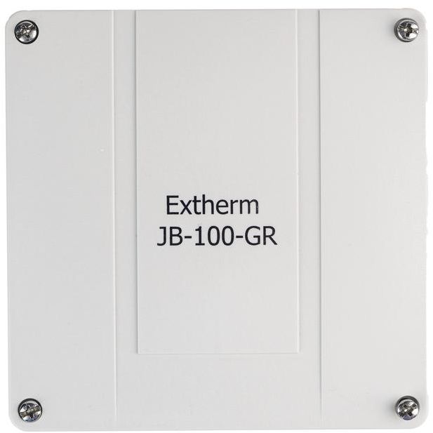 Коробка распределительная 140х140х76мм IP66 в комплекте с клеммным рядом 10х10кв.мм 76А сер. Extherm JB-100-GR