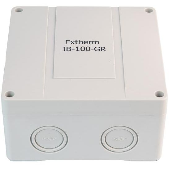 Коробка распределительная 140х140х76мм IP66 в комплекте с клеммным рядом 10х10кв.мм 76А сер. Extherm JB-100-GR