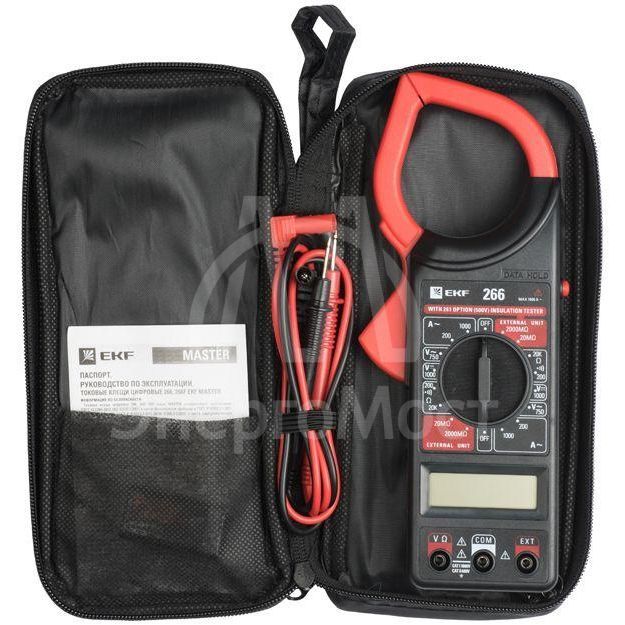 Клещи токовые цифровые 266 Master EKF In-180702-bc266
