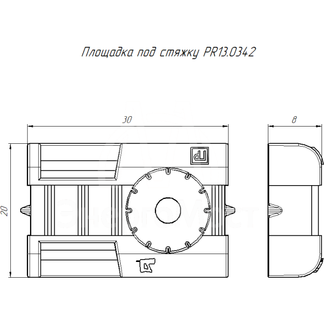 Площадка под стяжку для прямого монтажа черн. (уп.100шт) Промрукав PR13.0342