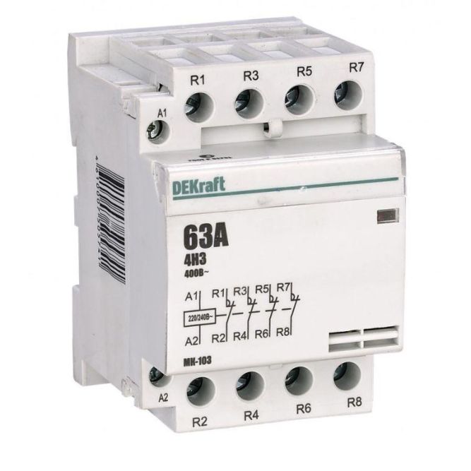 Контактор модульный МК-103 4НЗ 63А 230В DEKraft 18091DEK