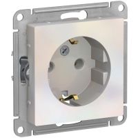 Механизм розетки 1-м СП AtlasDesign 16А с заземл. жемчуг SchE ATN000443