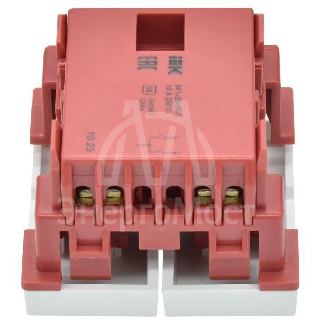Выключатель 2-кл. 2мод. СП 10А IP20 ВК1-22-00-П бел. PRIMER IEK CKK-40D-VD2-K01