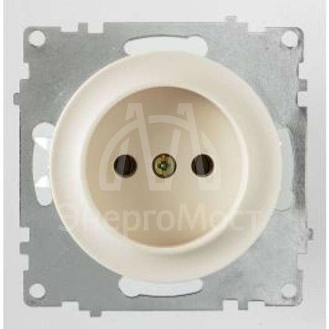 Механизм розетки 1-м СП Florence без заземл. беж. 1E10301301 OneKeyElectro 2172789